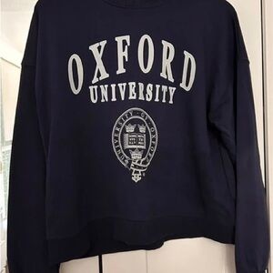 Stradivarius Navy Oxford University Sweatshirt